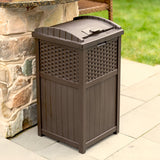 33 Gallon Commercial Outdoor Trashcan Hideaway with Lid for 30 to 33 Gallon Trash Bags