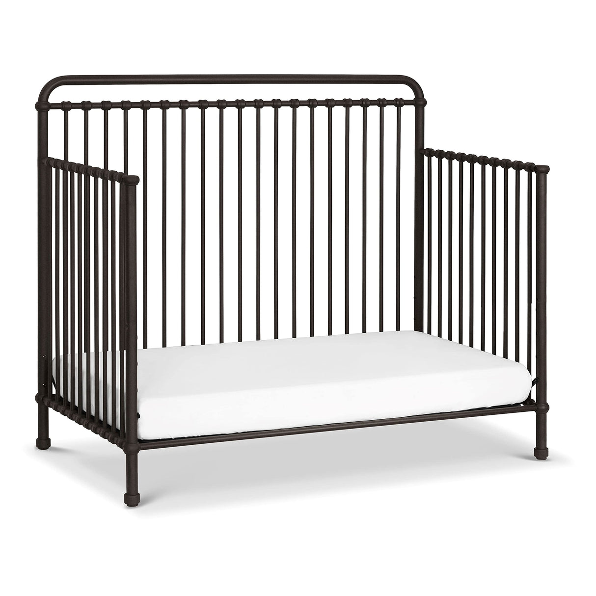 Winston 4-in-1 Convertible Metal Crib in Vintage Iron, Greenguard Gold Certified