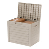USA 35-Gallon Outdoor Deck Storage Box, Lockable & UV-Protected
