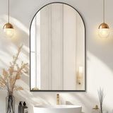 Medicine Cabinet with Mirror for Bathroom, 24x36 Recessed Arched Mirror Cabinet