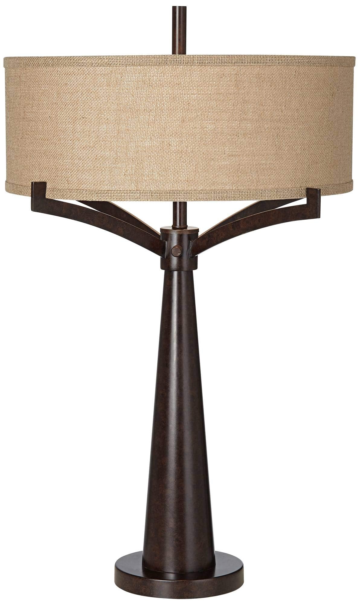 Iron Works Tremont Rustic Farmhouse Table Lamp 31 1/2" Tall Allegheny Bronze Brown Iron