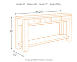 Gavelston Rustic Sofa Table with 4 Drawers and Lower Shelf, Weathered Black