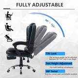 Reclining Massage Office Chair with Footrest, Executive Office Chair with Lumbar Support