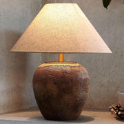 Rustic Farmhouse Ceramic Table Lamp 19.6" Tall