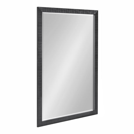 Reyna Modern Rectangle Wall Mirror, 24 x 36, Black, Framed Rectangular Statement Mirror