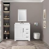 TONYRENA 36inch Bathroom Vanity Without Sink,Bathroom Storage Cabinet