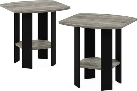 Furinno Simple Design End Table, 2-Pack, Espresso