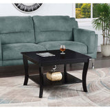 American Heritage Square Coffee Table, Black