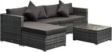 Outdoor Wicker Conversation Set All Weather PE Rattan Sectional