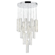 Celina Contemporary Metal LED Chandelier in Chrome