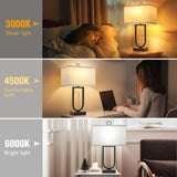 24" Table Lamps Set of 2 with USB Ports & Adjustable Color Temperature