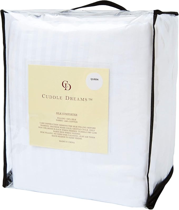 DREAMS Silk Comforter for Winter, 100% Long-Strand Silk Filling, Natural & Breathable (Cal. King Size)