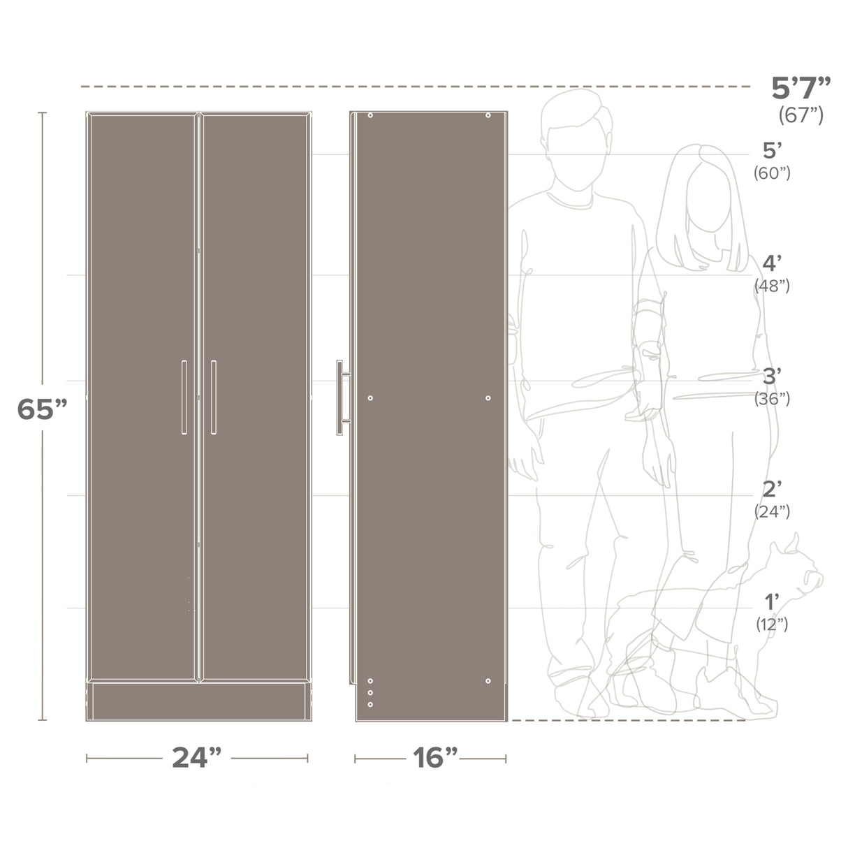 24" Storage Cabinet, White Storage Cabinet, Bathroom Cabinet, Pantry