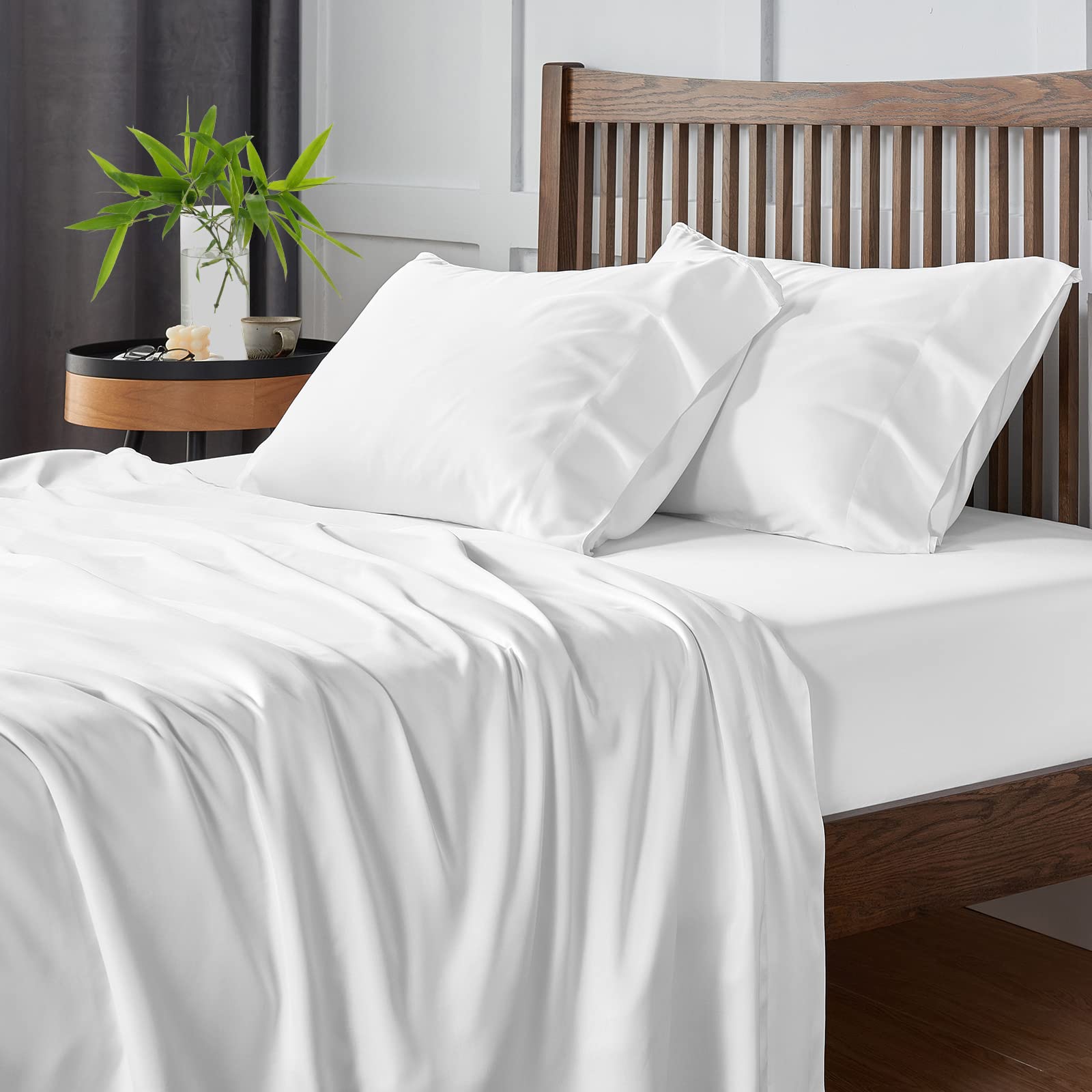cooling Sheets King Size, Rayon derived from Bamboo, Oeko-TEX Certified Luxuriously