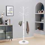 Metal Coat Rack Freestanding, Sturdy Coat Rack Stand with Natural Marble Base, Coat Racks Tree