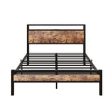 Full Size Bed Frame with Storage Headboard,Power Outlet,USB Port