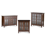 Artisan Solid Pine Wood 54 inch Contemporary Sideboard Buffet Credenza in Russet