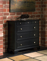 Black Four Drawer Chest by Home Styles