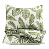 Tropical Plants Quilt Set Queen Size 3 Pieces