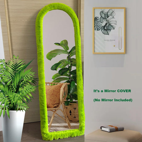 Full Length Mirror Cover Universal Ultra Soft Non-Slip Cover Free Standing Full Body Mirror