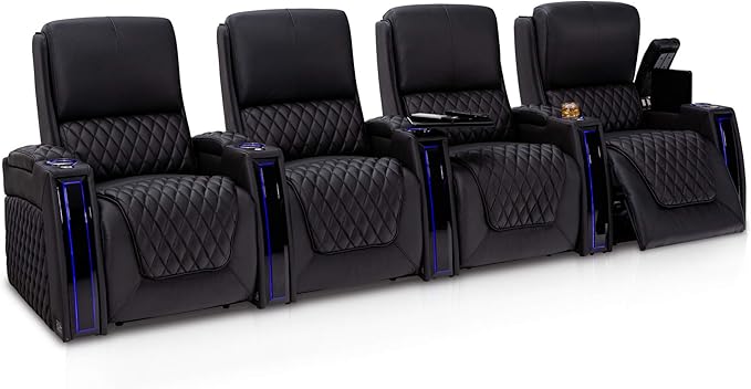 Apex Home Theater Seating - Living Room - Italian Leather - Power Recliner