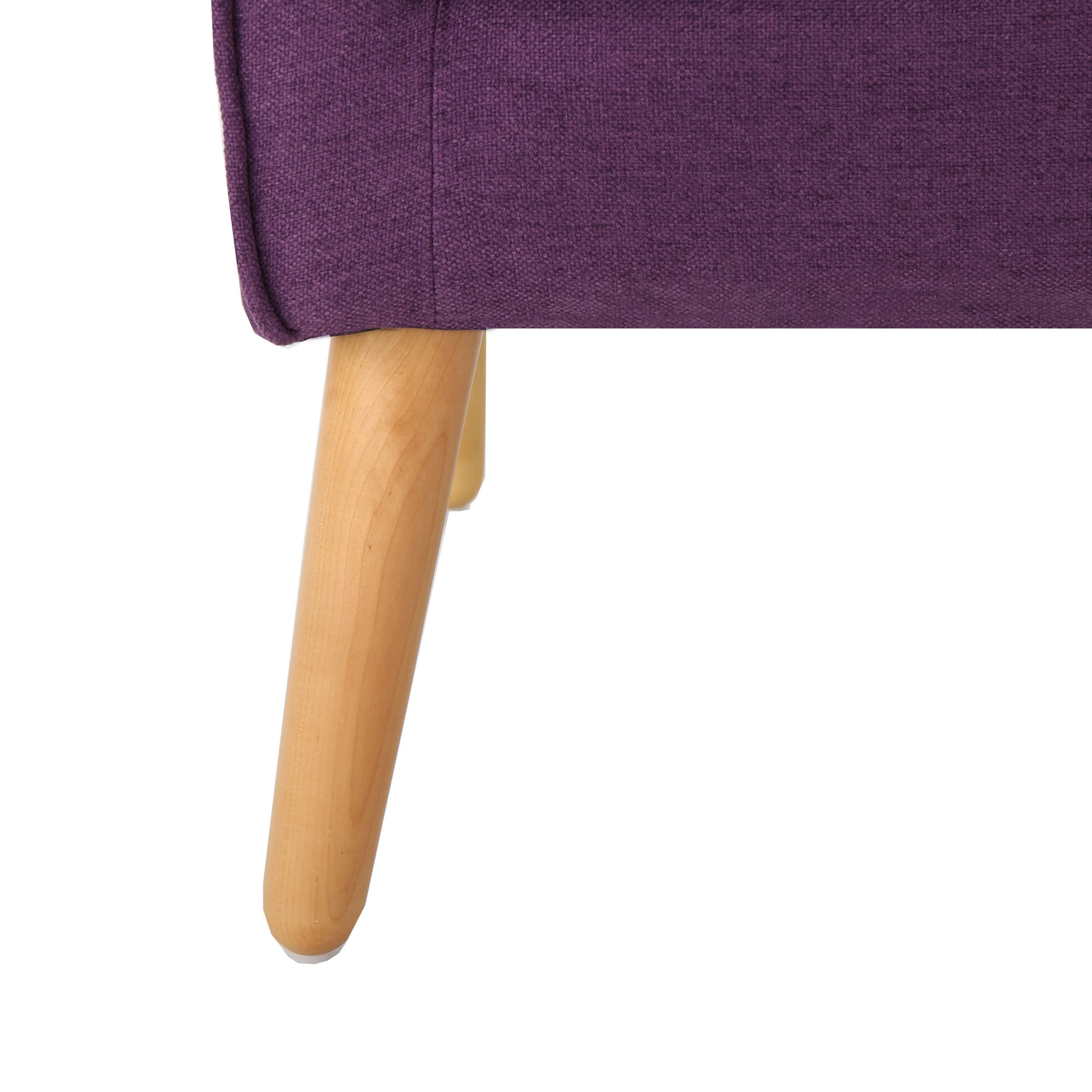 Felicity Mid-Century Fabric Arm Chair, Purple