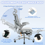 Ergonomic Mesh Office Chair with 4D Armrests and Lumbar Support