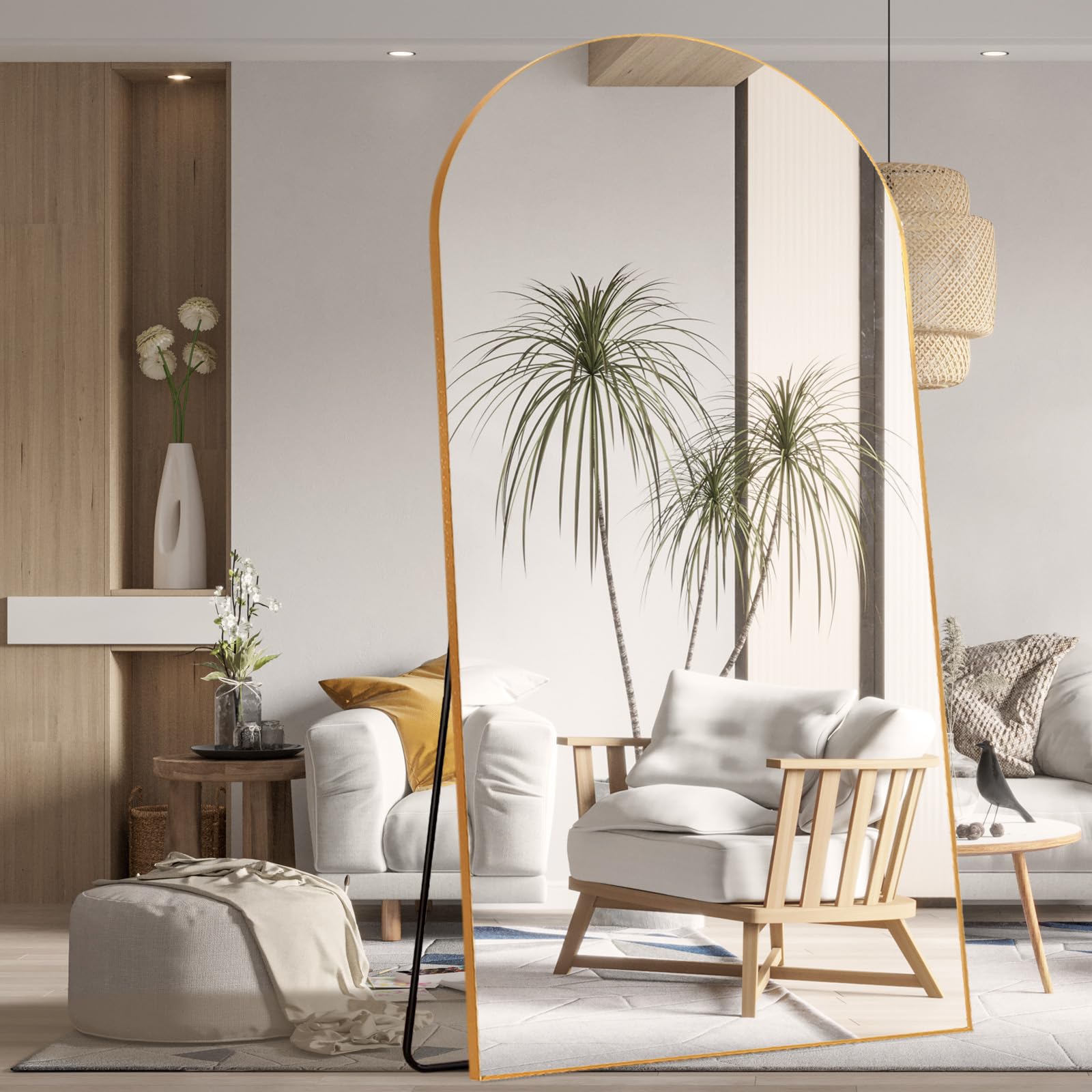 Arched Full Length Mirror, Oversized Floor Mirror
