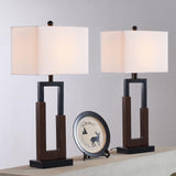 30" Farmhouse Table Lamps Set of 2 with USB-C Charging