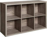 6 Cube Storage Shelf Organizer Bookshelf with Back Panel, Easy Assembly, Wood