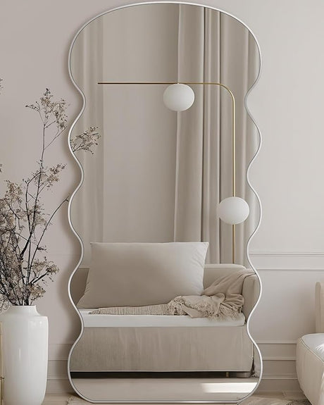 Arched Full Length Mirror, 71"x28" Floor Mirror Freestanding, Floor Standing Mirror Full