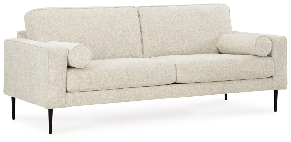 Hazela Contemporary Sofa with 2 Bolster Pillows, Beige