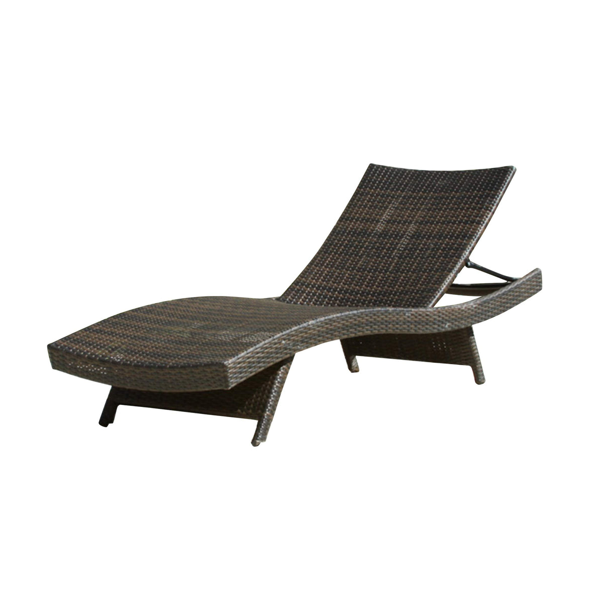 Salem Outdoor Wicker Adjustable Chaise Lounge, Multibrown