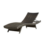 Salem Outdoor Wicker Adjustable Chaise Lounge, Multibrown