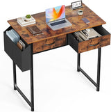 Computer Desk with Drawers Study Writing Table with Storage Bag Headphone