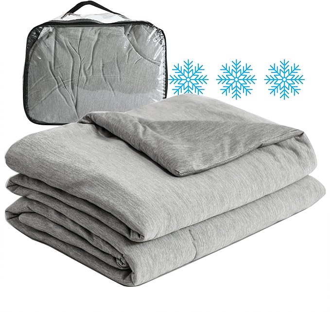 Luxury Soft Silky Smooth Summer Lightweight Cooling Bed Comforter Blanket for Hot Sleepers Night Sweats Thin Cute Cool