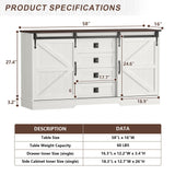 Farmhouse Dresser for Bedroom - 58'' Wide Chest of Drawers