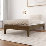 Solid Wood Platform Bed Frame, Strong Wood Slat Support, No Box Spring Needed