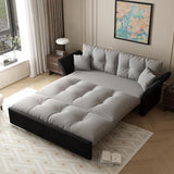 74.8” Queen Pull Out Sofa Bed, Luxury Velvet Convertible Sleeper Sofa Couch with