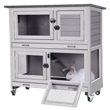 Rabbit Hutch Outdoor Indoor Bunny Cage 2