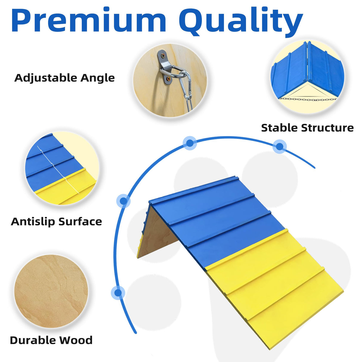 Dog Agility A-Frame for Large Dogs - 84" x 24" Outdoor Training Equipment
