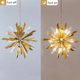 Gold Sputnik Chandelier Light 12 Lights, 24" Modern Starburst Chandelier Light Fixture