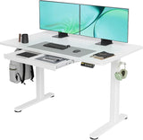 Standing Desk with Drawers, Stand Up Electric Standing Desk Adjustable Height