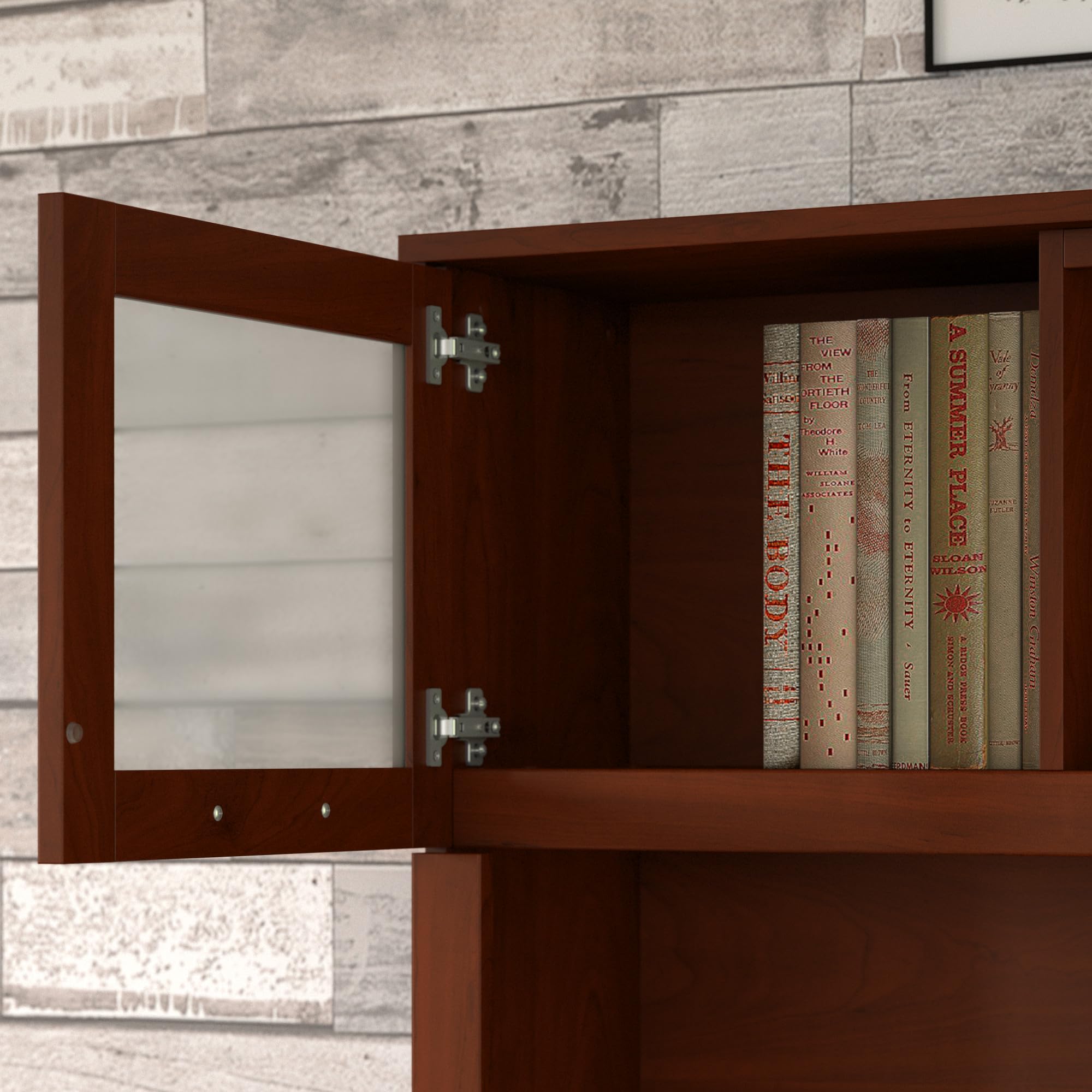 Somerset Desk Hutch with Shelves & Cabinets | 60 Inch Office Storage Solution