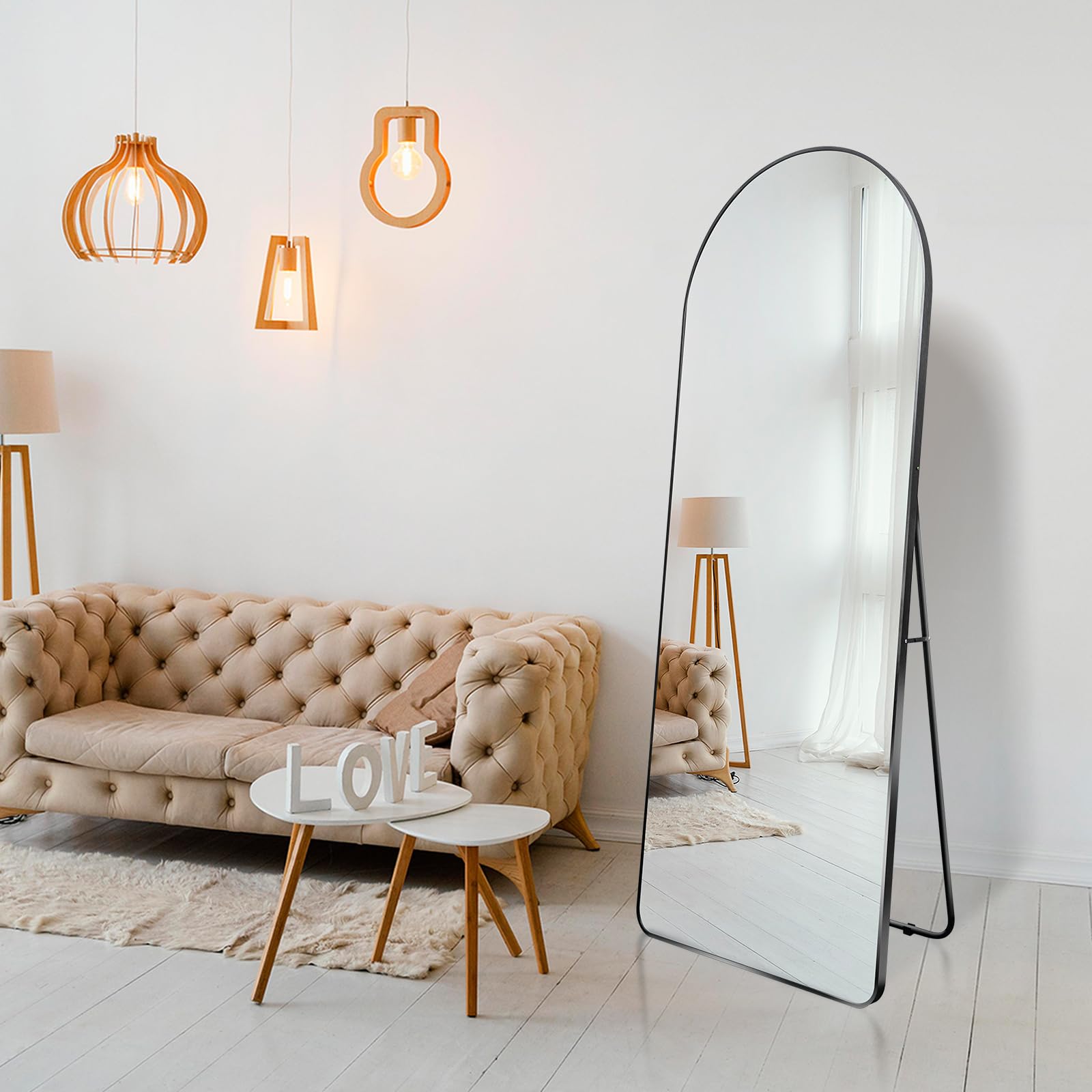 Floor Mirrors Full Length Mirrors  Arched Floor Mirror