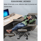 Office Chair, sedentary Comfortable Latex Cushion + 360 ° Rotation + footrest, liftable