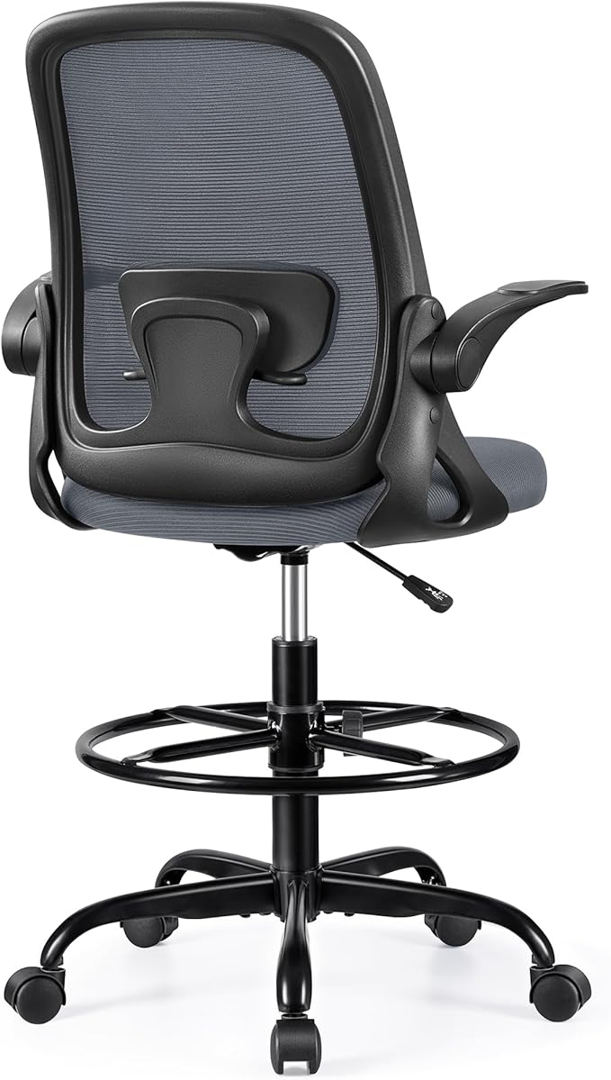 Office Chair Ergonomic Desk Chairs with Lumbar Support and Flip-up Arms, Comfortable