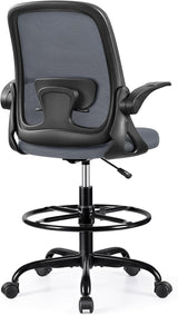 Office Chair Ergonomic Desk Chairs with Lumbar Support and Flip-up Arms, Comfortable