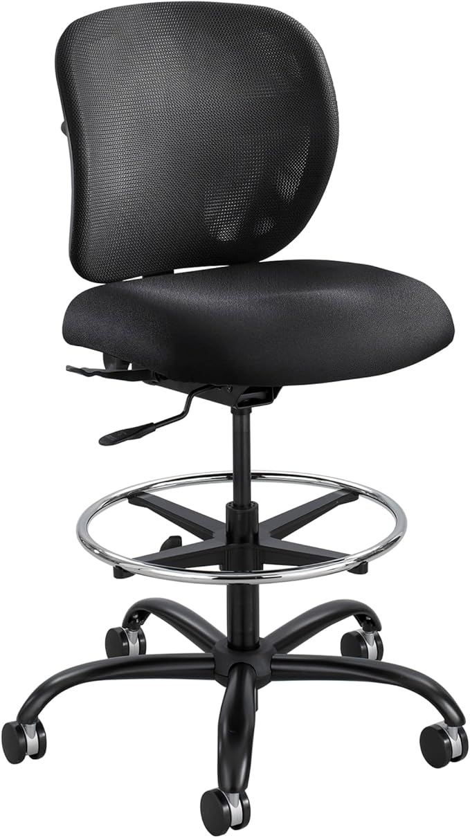 Vue Mesh Extended-Height Chair 3395BL with Ergonomic Mesh Back, Black, Cool Comfort