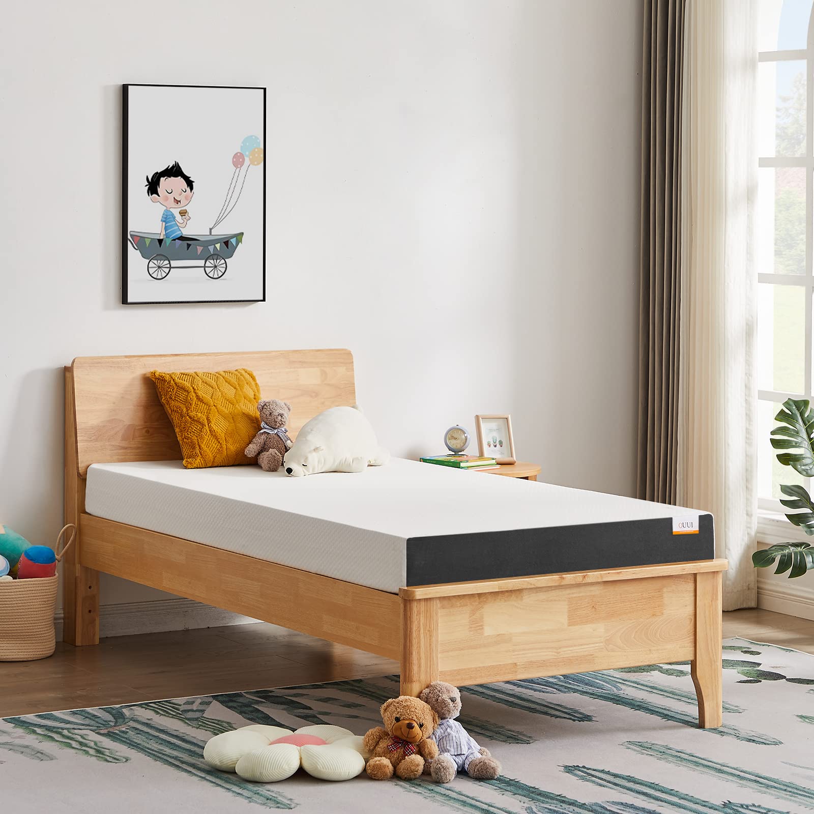 Twin Mattress, 5 Inch Cooling Gel Memory Foam Mattress